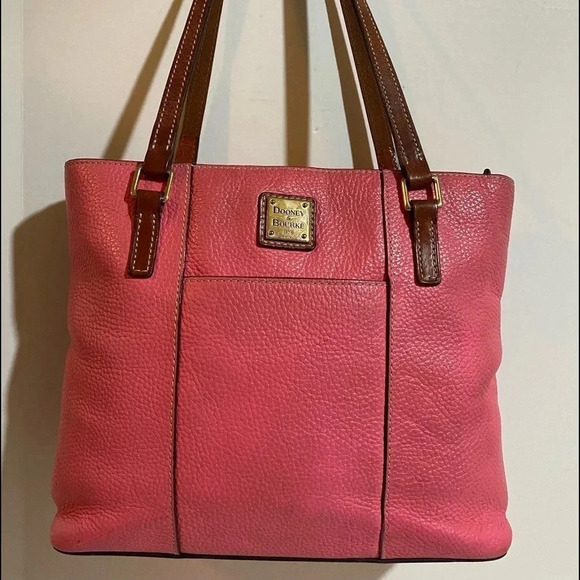 Dooney Bourke pink pebbled leather hobo handbag - Picture 1 of 10